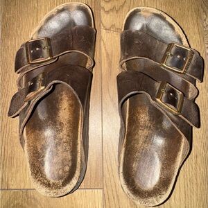 Birkenstock Brown Leather Sandals
